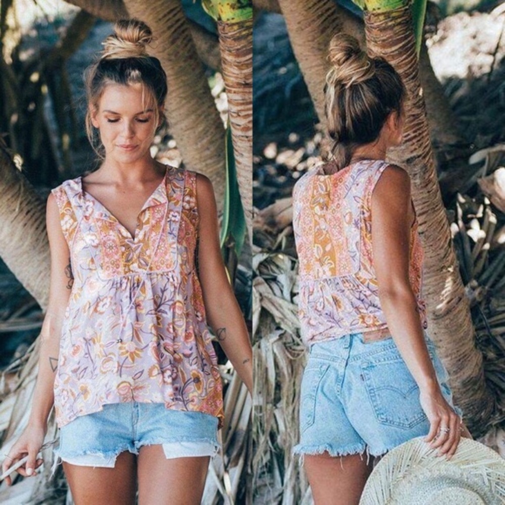 Floral Lolita Multicolor Gypsy Festival Top L